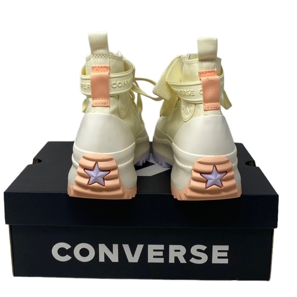 Converse Run Star Hike Platform Strap Shoes Women Size Canvas Soft Dune A05169C - Picture 8 of 10